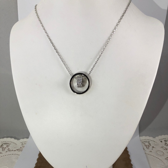 To Infinity and Back with My Heart CZ Necklace - Picture 4 of 7